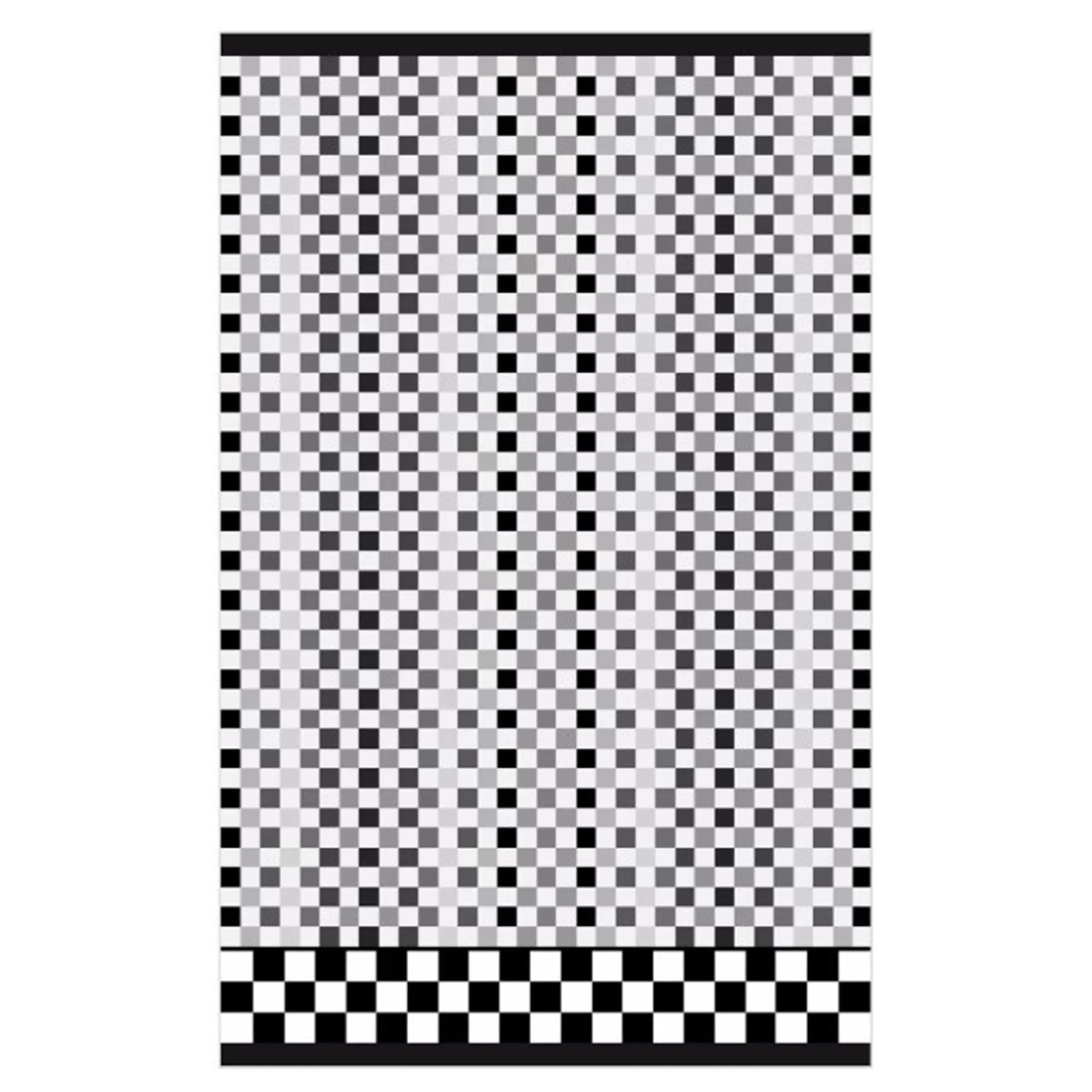 Micro Check Black & White Hand Towel
