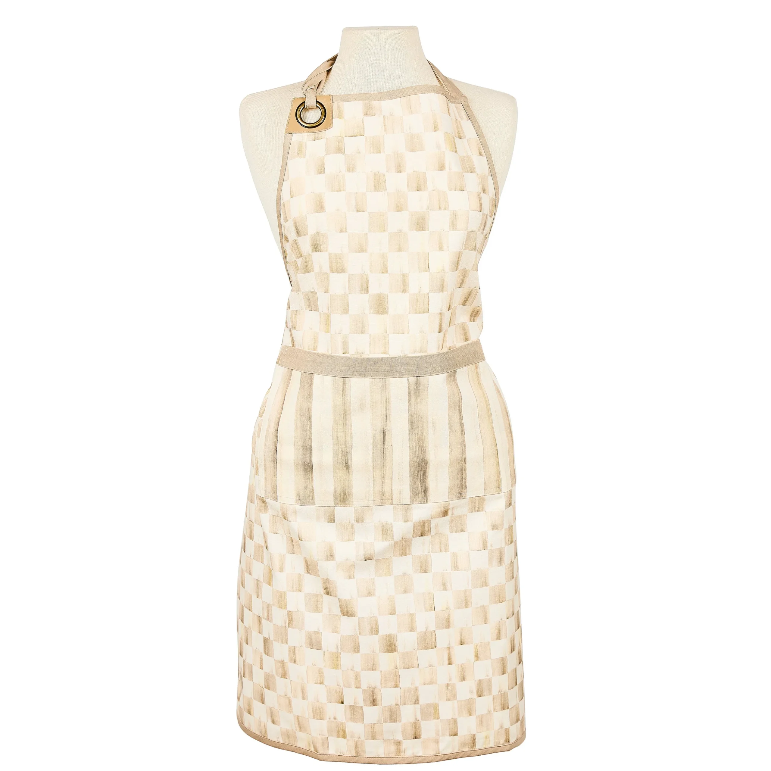 Mocha Check Apron
