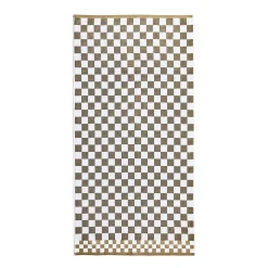 Mocha Check Bath Towel