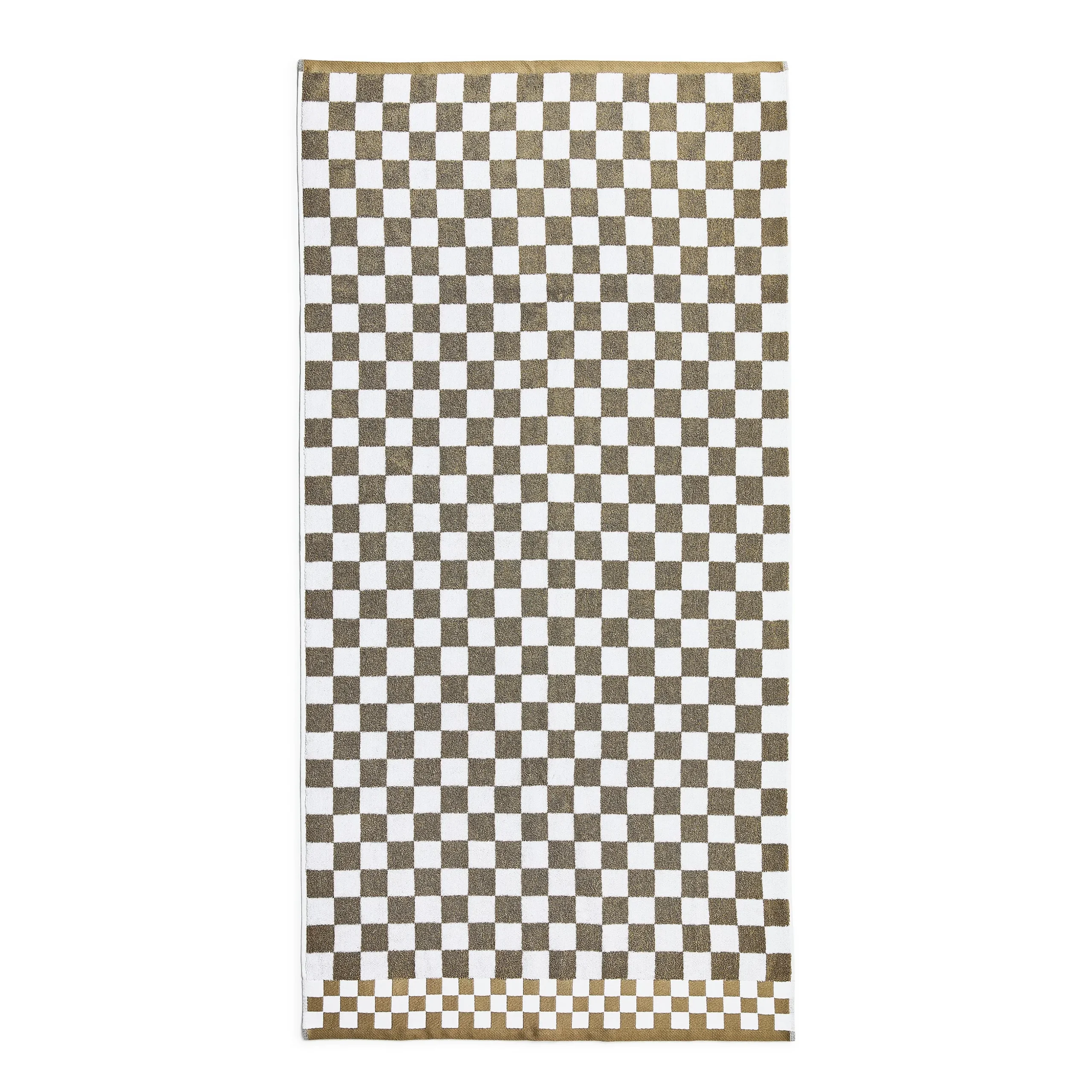 Mocha Check Bath Towel