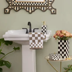 Mocha Check Bath Towel