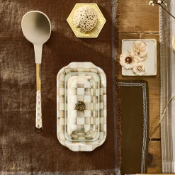 Mocha Check Butter Box