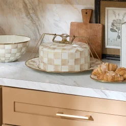 Mocha Check Cake Carrier
