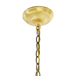 Mocha Check Ceramic Fluted Hanging Lamp