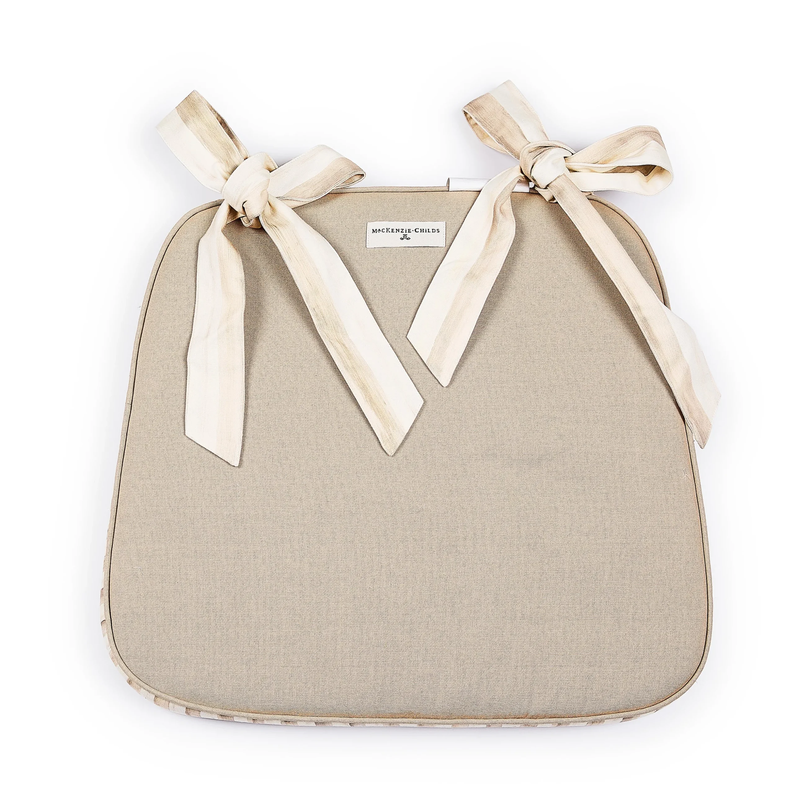 Mocha Check Chair Cushion