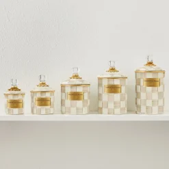 Mocha Check Demi Canister
