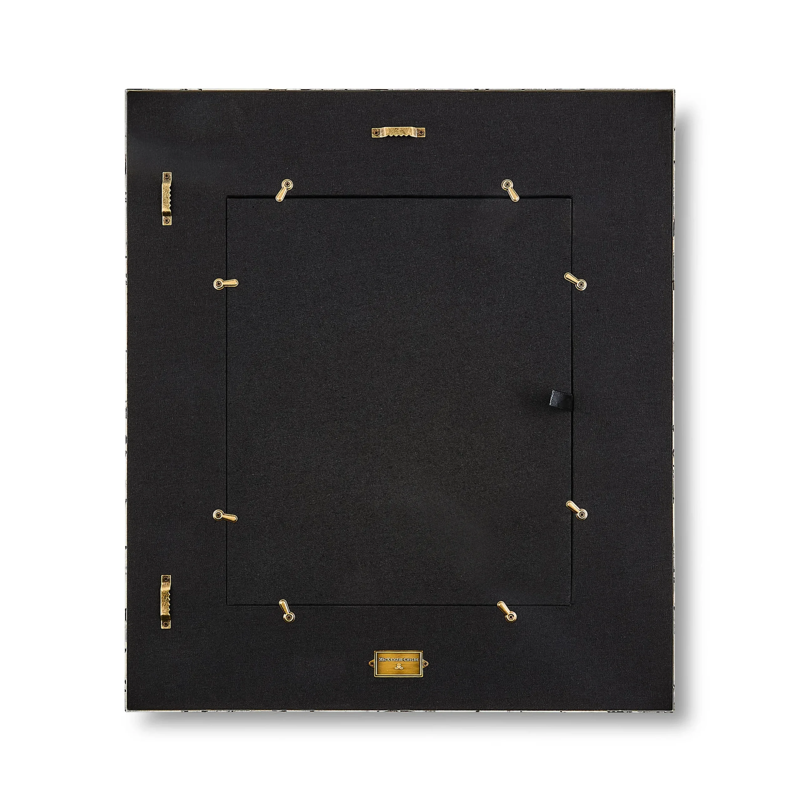 Mocha Check Enamel Wall Mirror