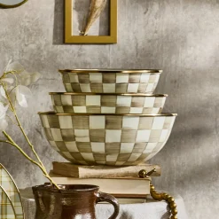 Mocha Check Extra Large Everyday Bowl