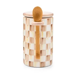 Mocha Check Farmhouse Canister