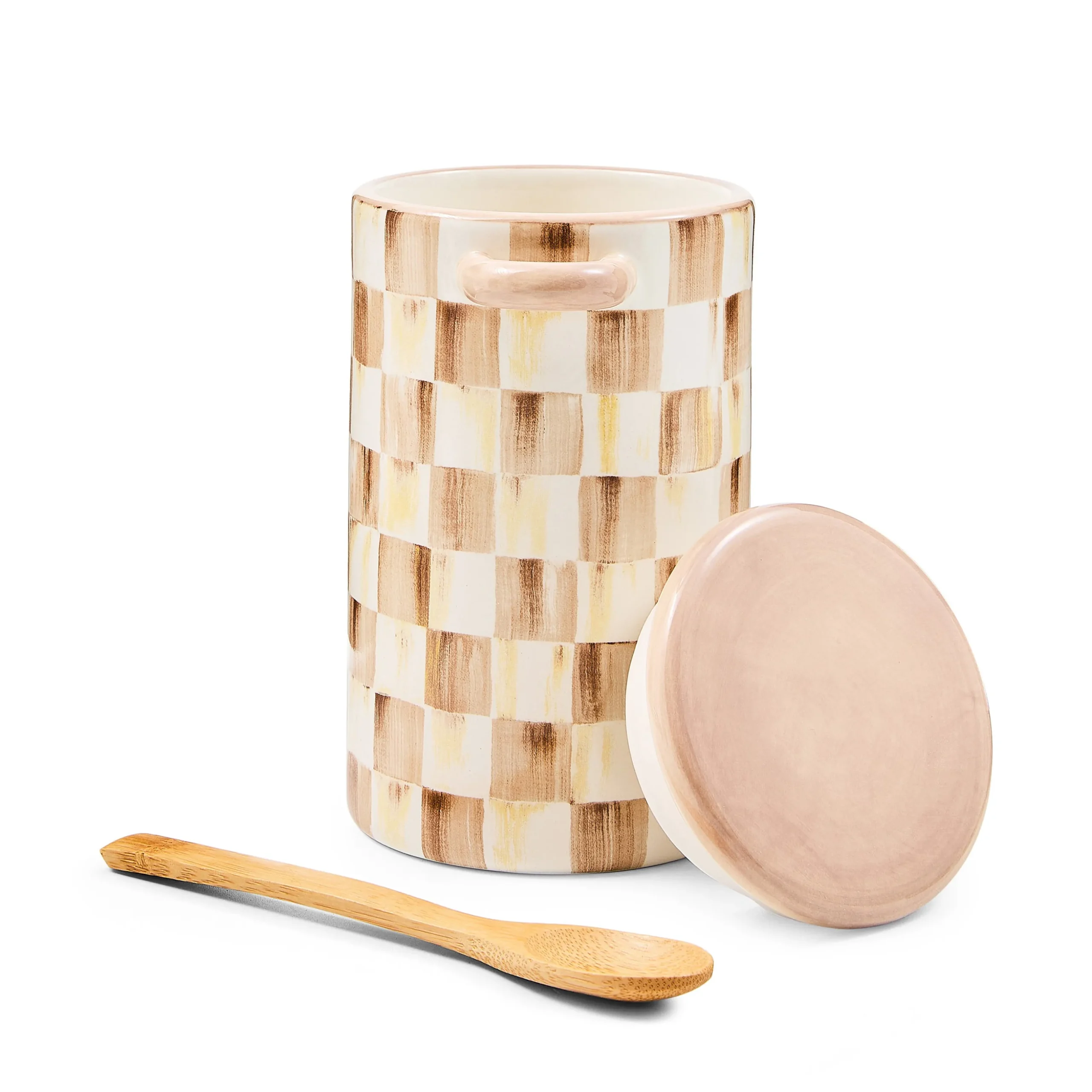 Mocha Check Farmhouse Canister