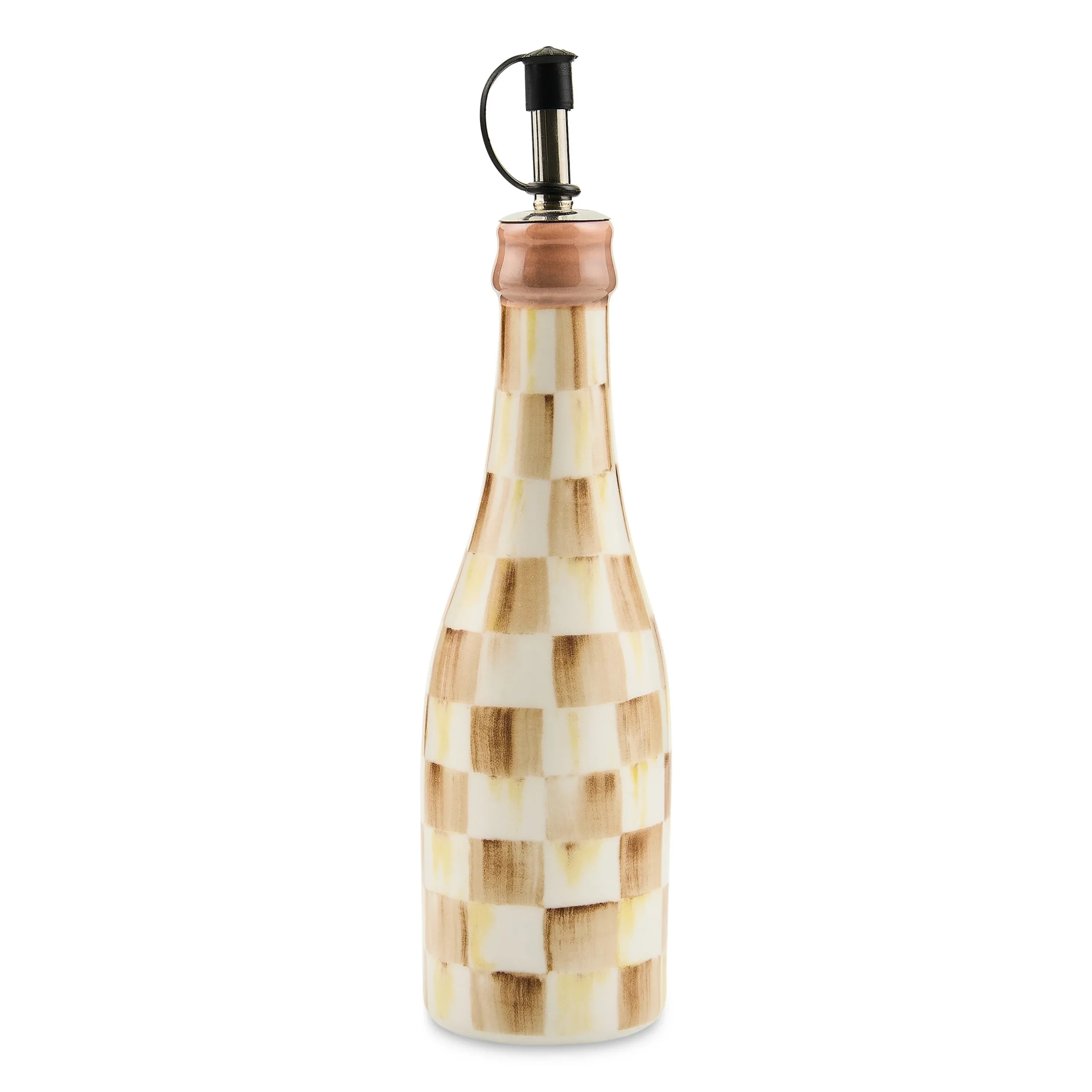 Mocha Check Farmhouse Oil Cruet