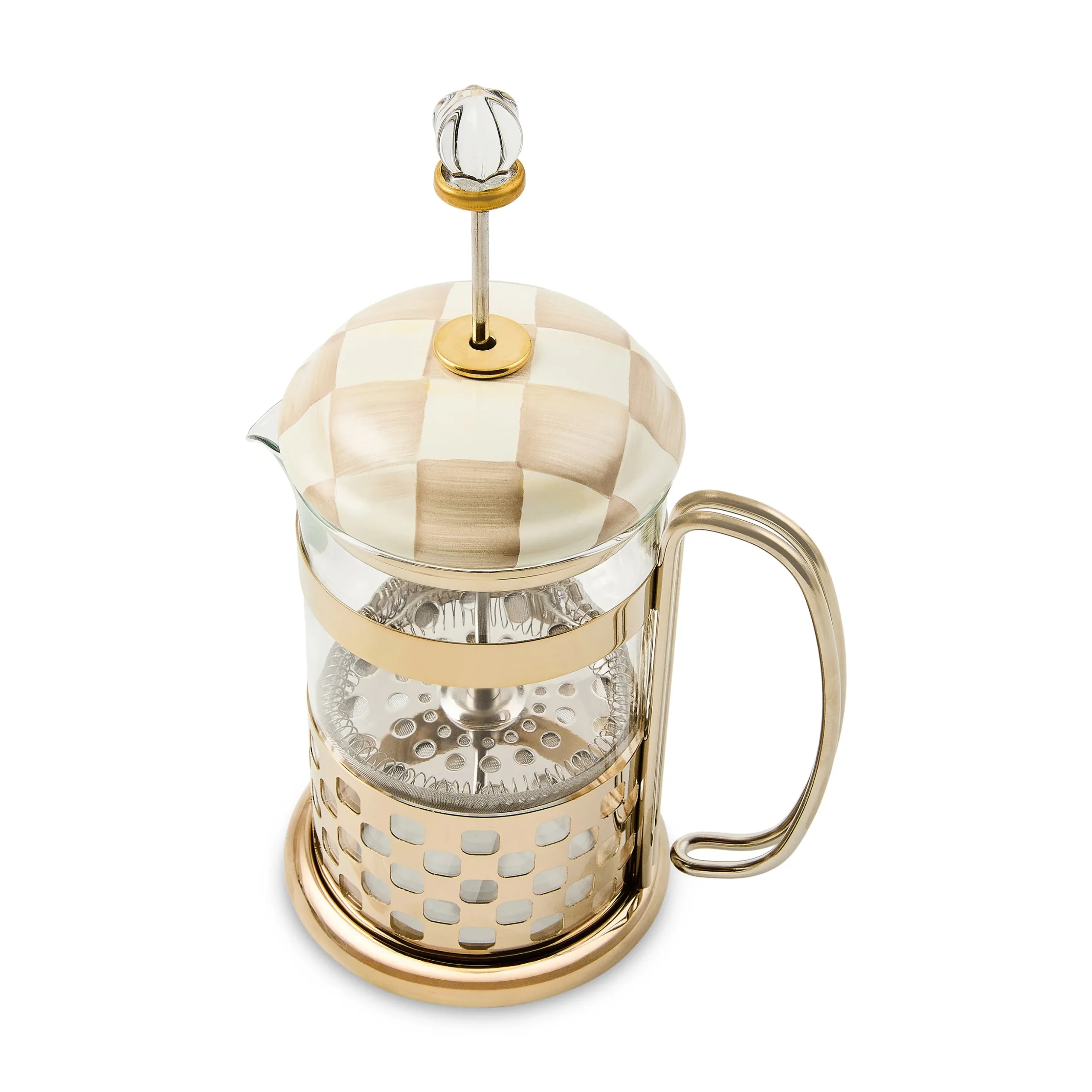 Mocha Check French Press