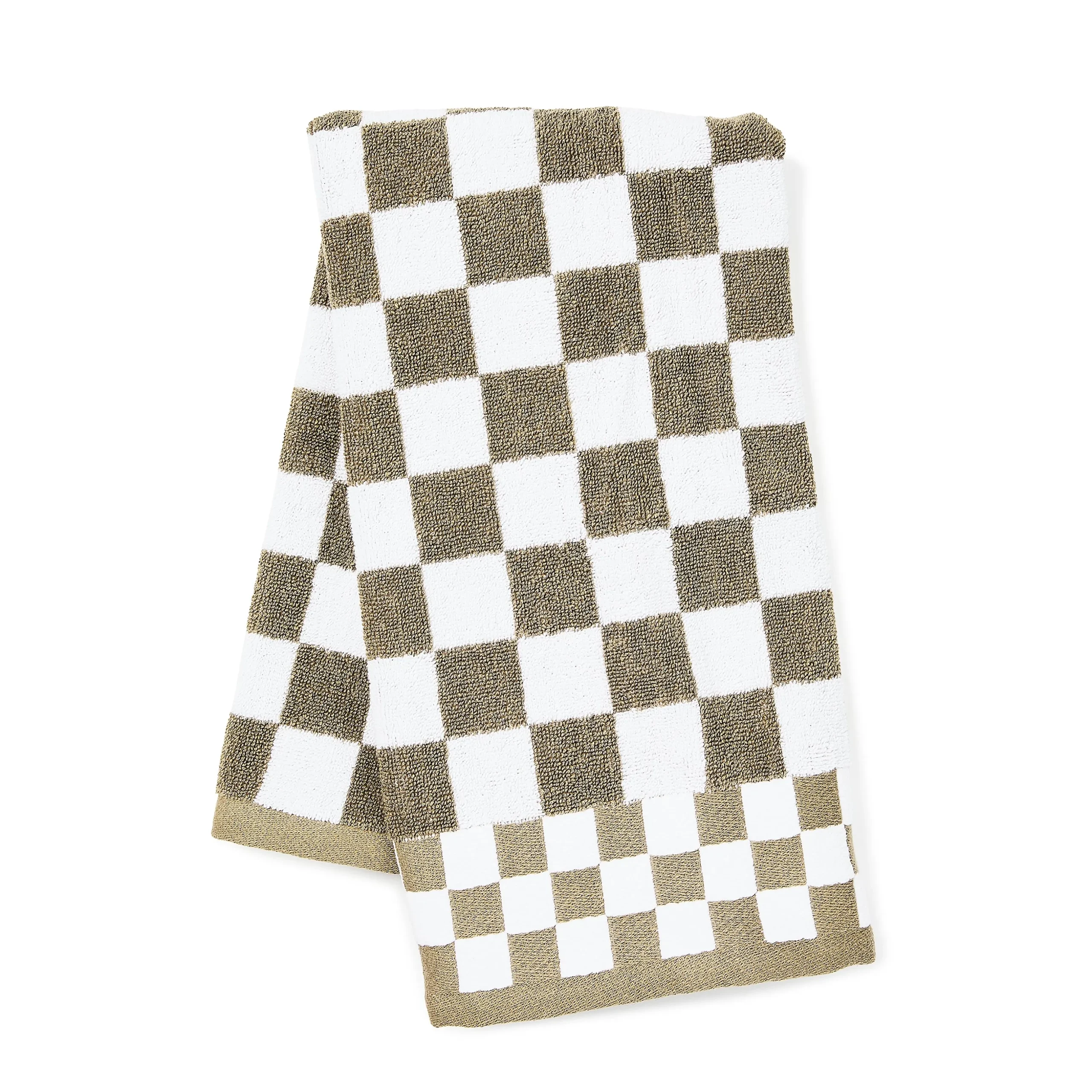 Mocha Check Hand Towel