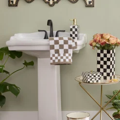 Mocha Check Hand Towel