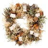 Mocha Check Harvest 25" Wreath