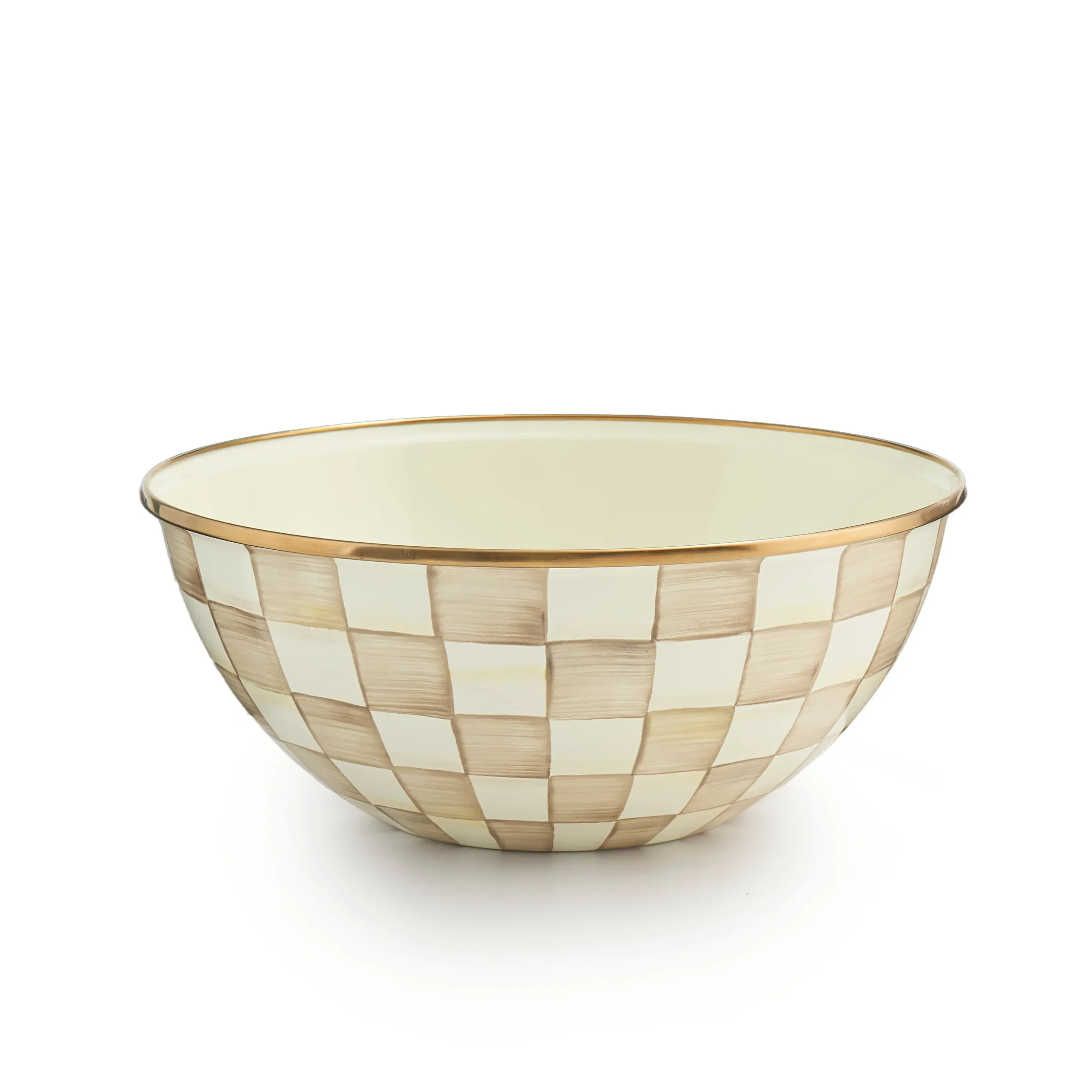 Mocha Check Large Everyday Bowl