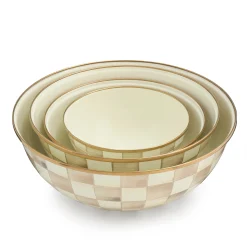 Mocha Check Large Everyday Bowl
