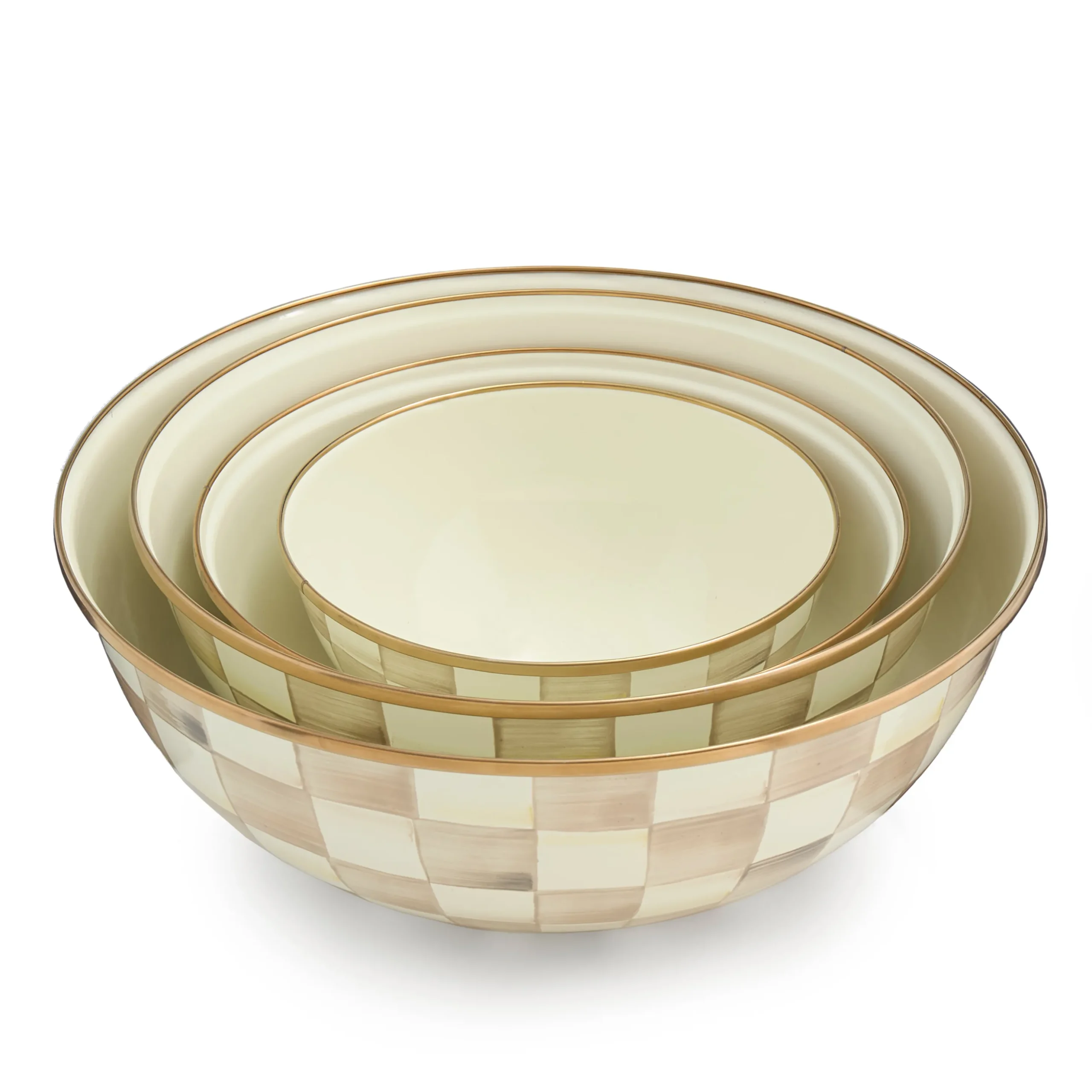 Mocha Check Large Everyday Bowl