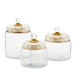 Mocha Check Large Kitchen Canister