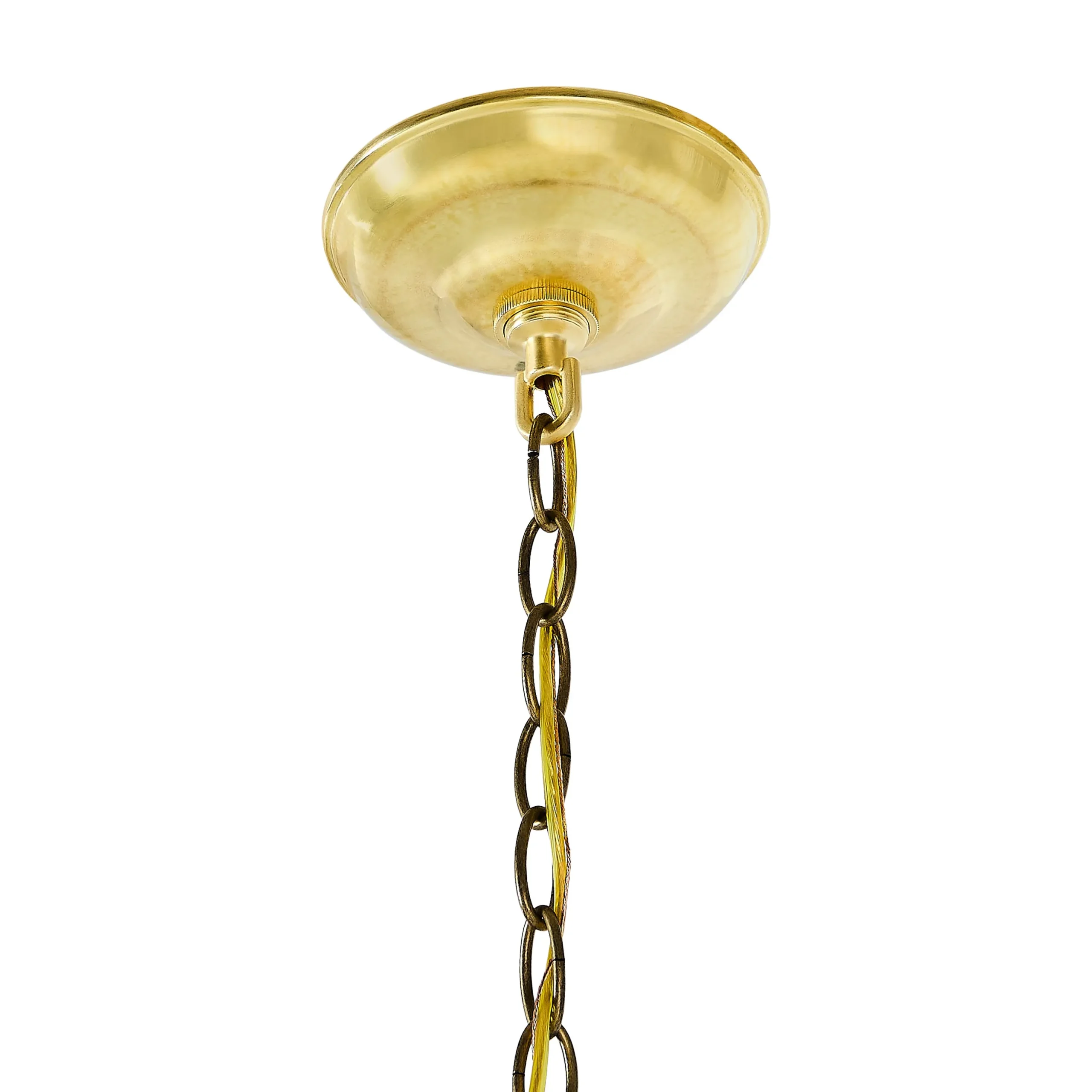 Mocha Check Medium Ceramic Pendant Lamp