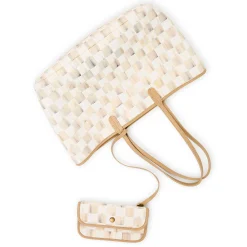Mocha Check Medium Marche Tote