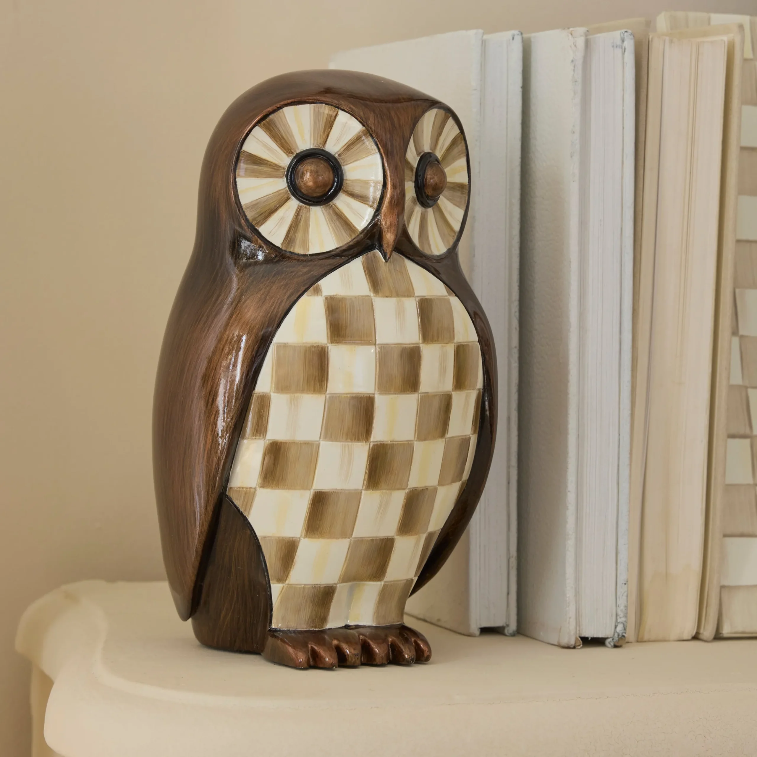 Mocha Check Owl