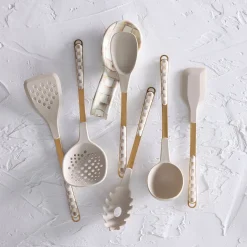 Mocha Check Pasta Spoon