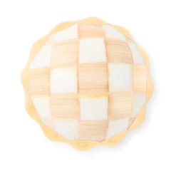 Mocha Check Petit Four Round Knob