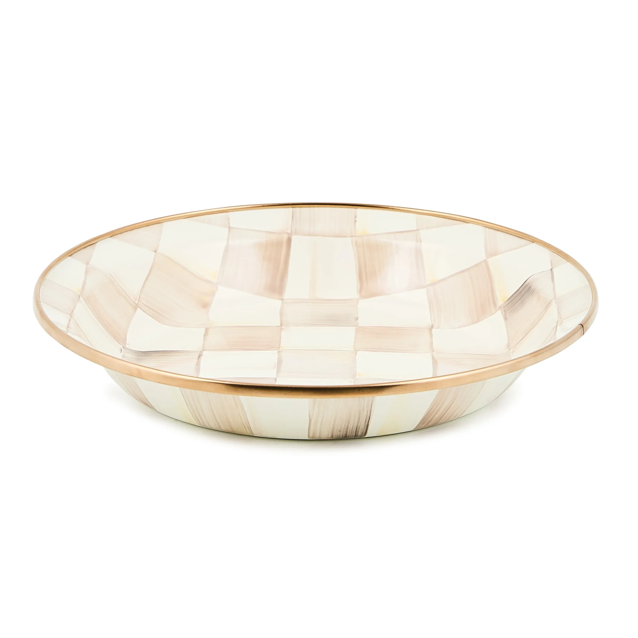 Mocha Check Pie Plate