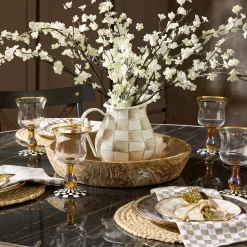 Mocha Check Pitcher