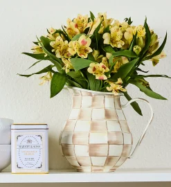 Mocha Check Pitcher