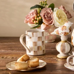 Mocha Check Porcelain Mug