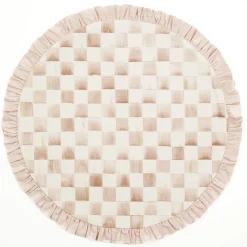 Mocha Check Round Placemat
