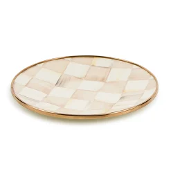 Mocha Check Saucer