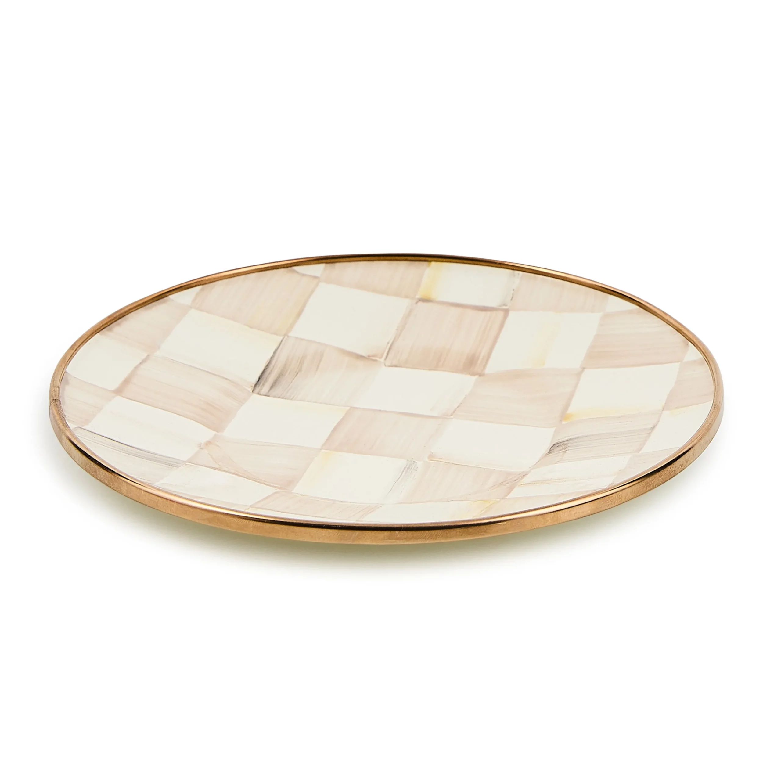 Mocha Check Saucer