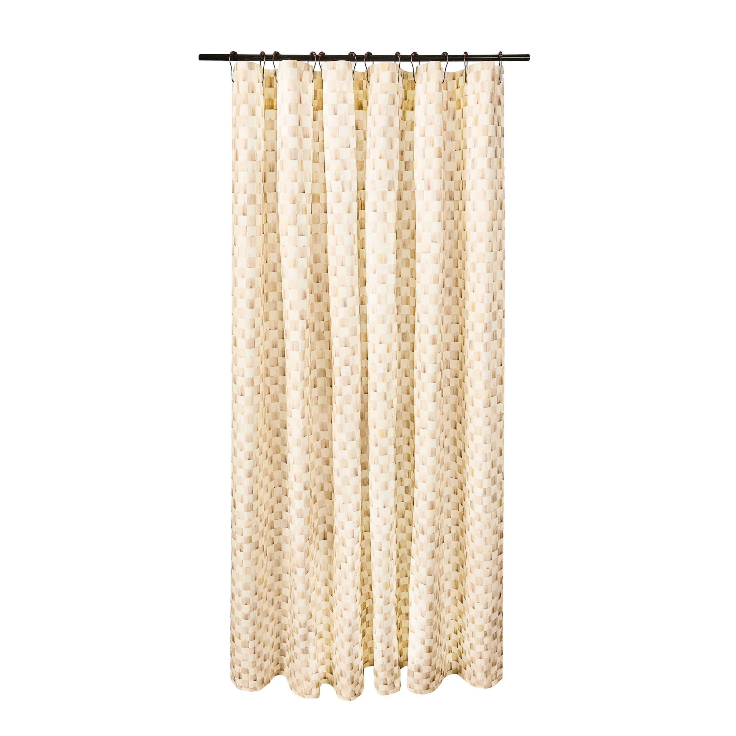 Mocha Check Shower Curtain