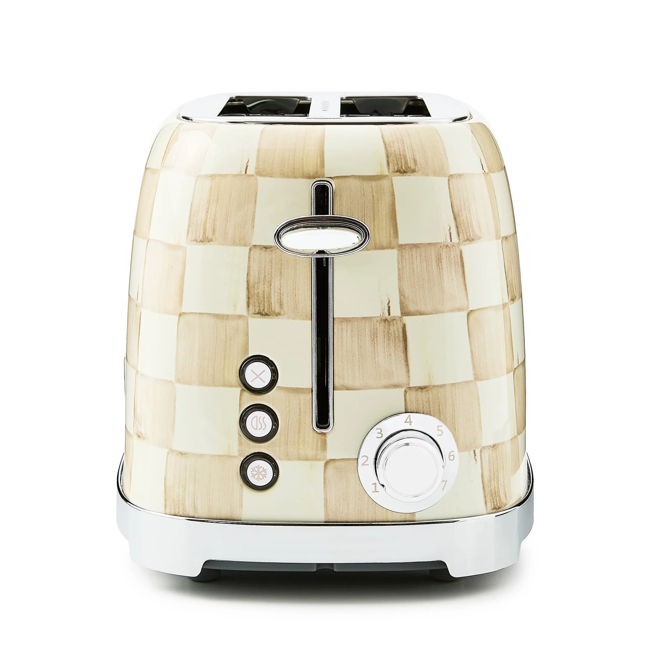 Mocha Check 2-Slice Toaster
