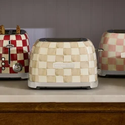 Mocha Check 2-Slice Toaster