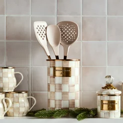 Mocha Check Slotted Spatula