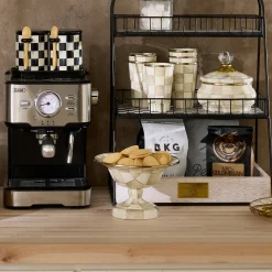 Mocha Check Small Compote