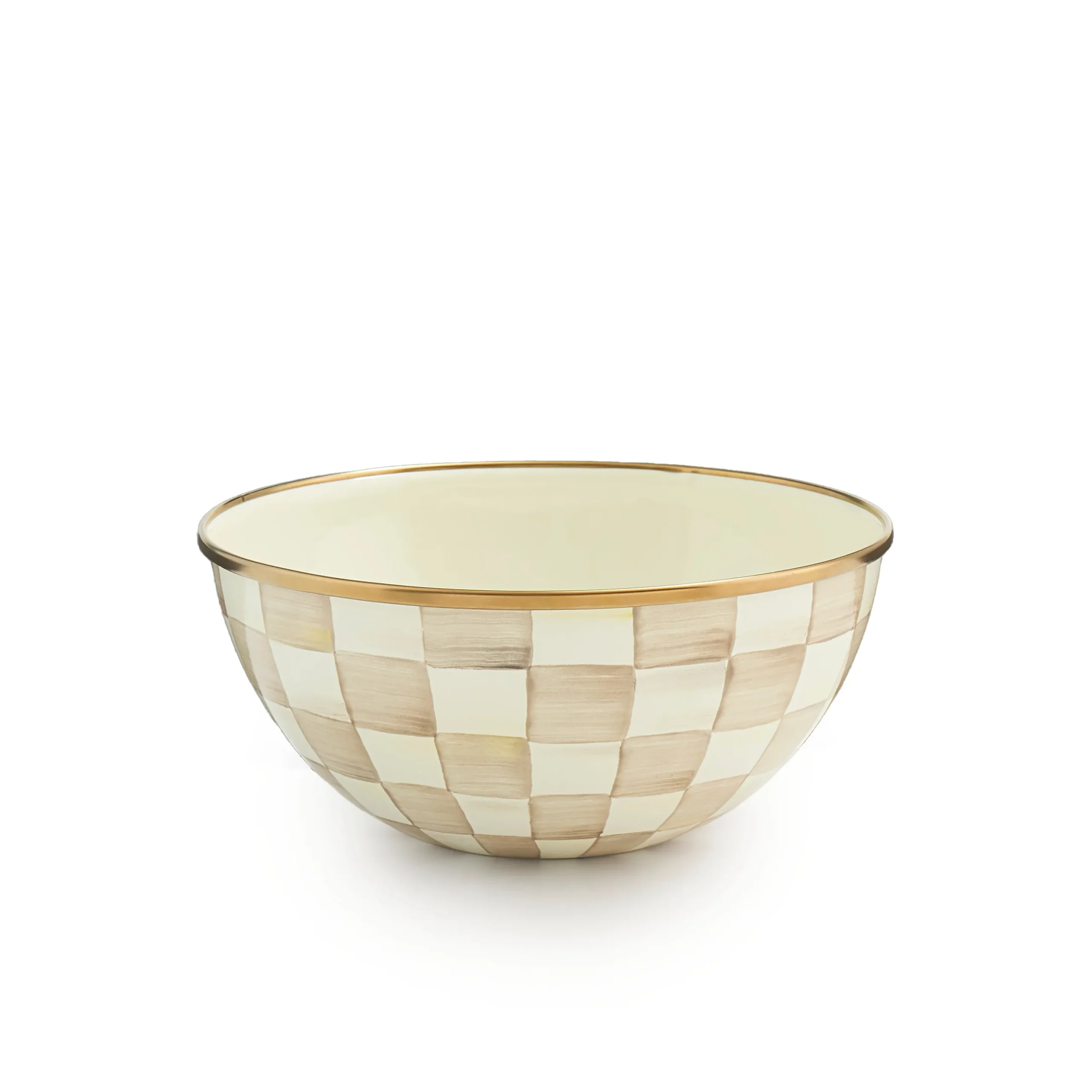 Mocha Check Small Everyday Bowl