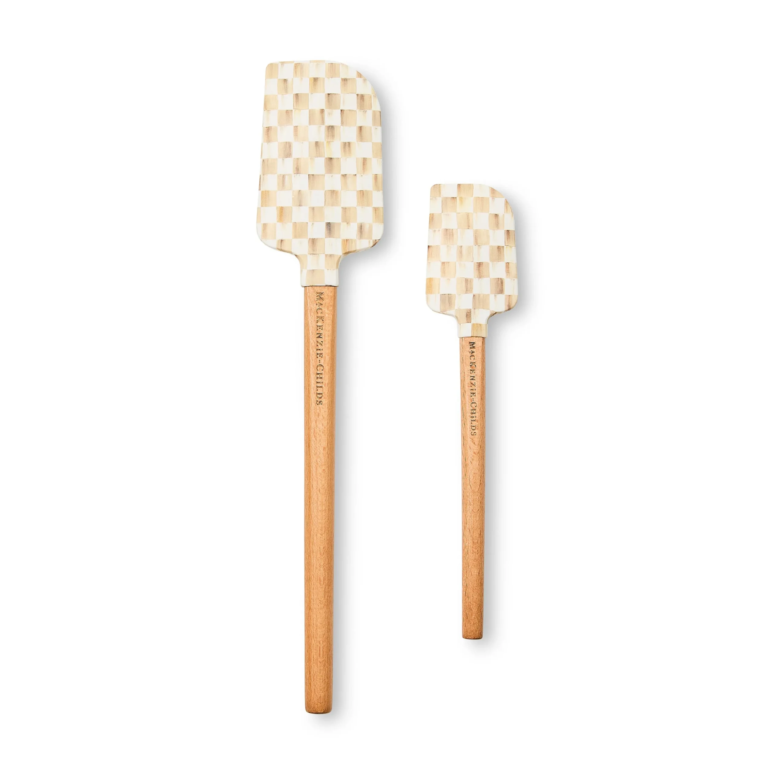 Mocha Check Spatulas, Set of 2