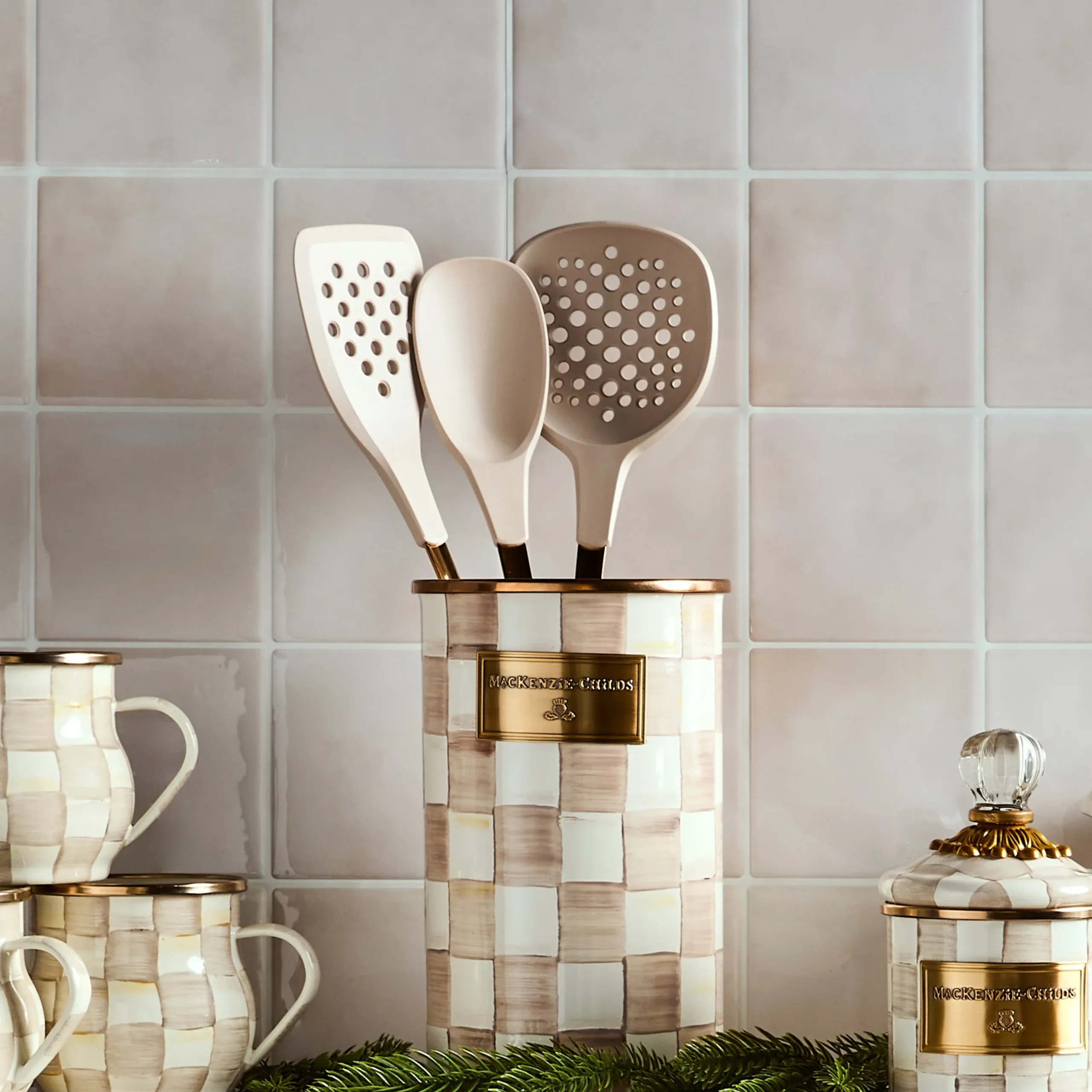Mocha Check Spoon