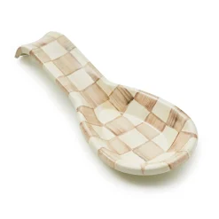 Mocha Check Spoon Rest