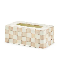 Mocha Check Standard Tissue Box Cover