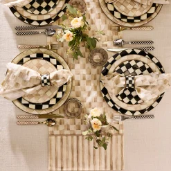 Mocha Check Table Runner