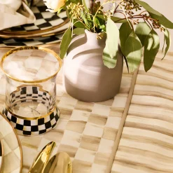 Mocha Check Table Runner