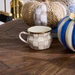 Mocha Check Teacup
