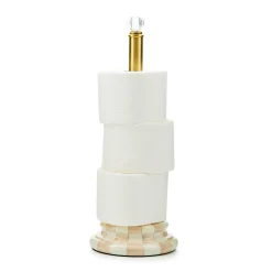 Mocha Check Toilet Tissue Storage