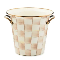 Mocha Check Wine Cooler